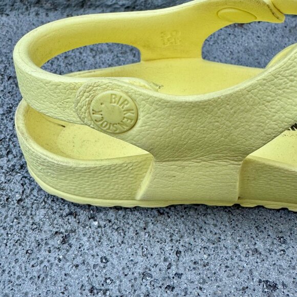 BIRKENSTOCK Rio Sandals Girls 12 30 Yellow EVA Waterproof Toddler Shoes Lemon - Picture 6 of 11